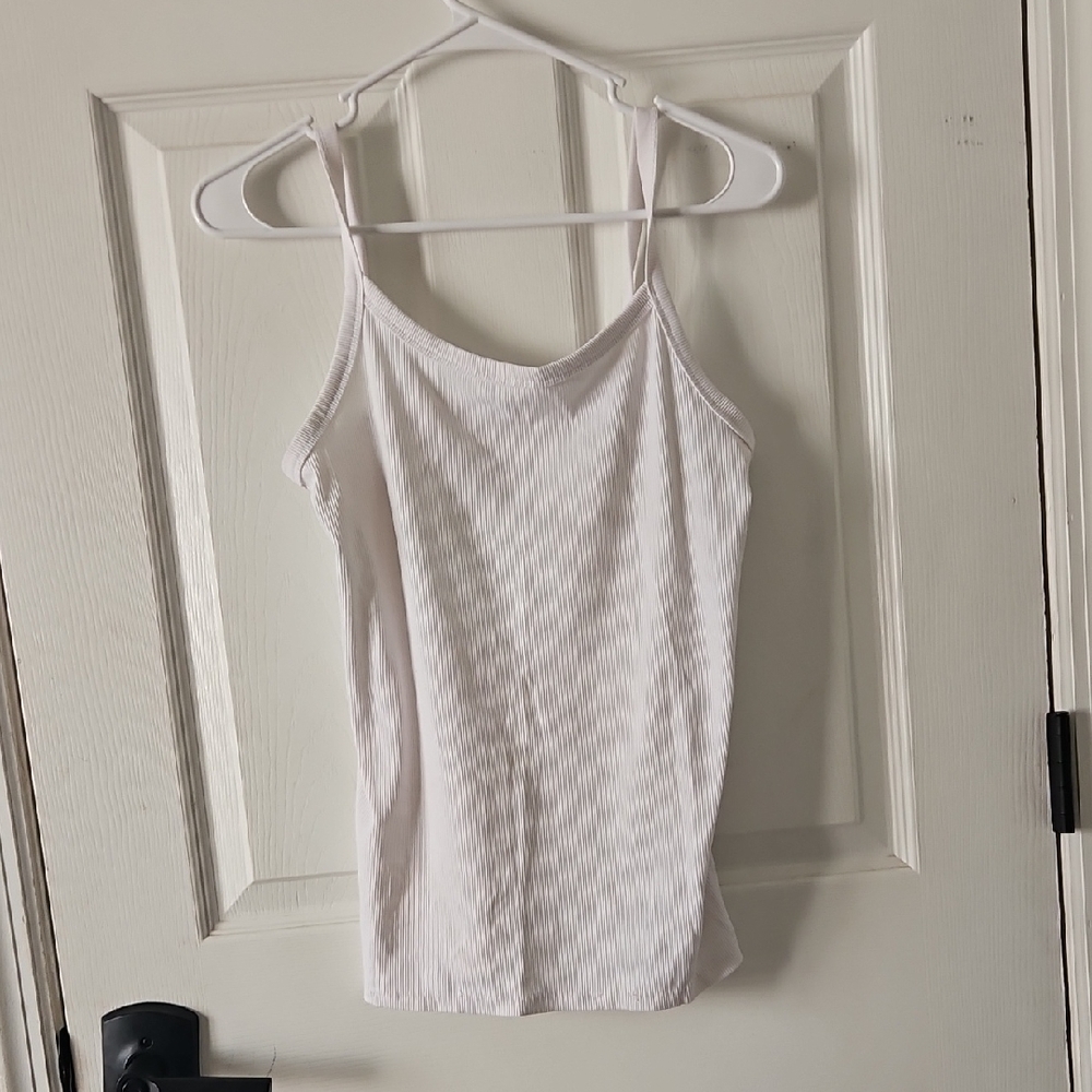 No Boundaries Ribbed White Camisole